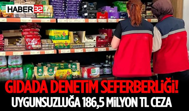 Gıdada Denetim Seferberliği! Uygunsuzluğa 186,5 Milyon TL Ceza