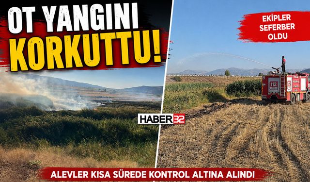 Burdur'daki Ot Yangını Korkuttu!