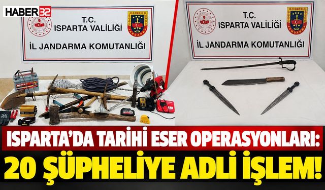 Tarihi Eser Operasyonlarında 20 Şüpheliye Adli İşlem!