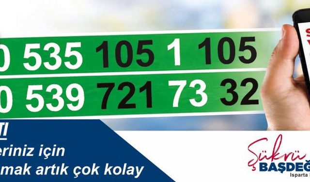 Isparta Belediyesi Whatsapp İhbar Hattı 1