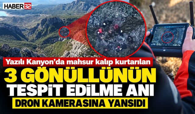 Sütçüler'de Mahsur Kalanların Tespit Edilme Anı Kamerada