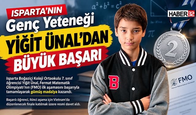 Isparta’nın Genç Yeteneği Yiğit Ünal’dan Büyük Başarı