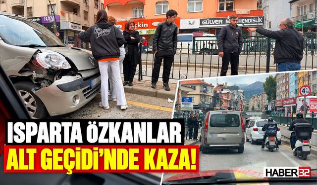 Isparta Özkanlar Alt Geçidi'nde Kaza!