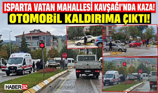 Vatan Mahallesi'nde Kaza: Araçlardan Biri Kaldırıma Çıktı!