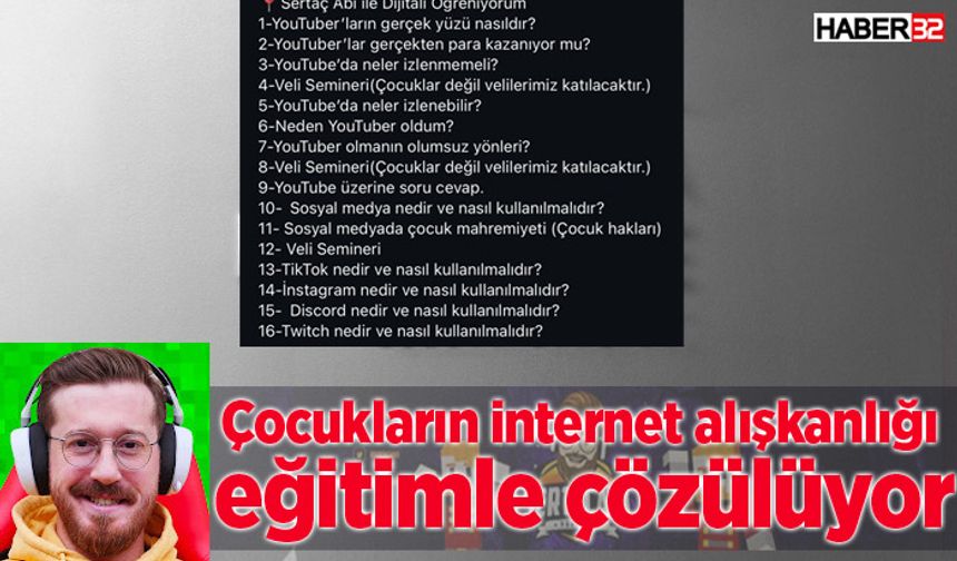 Çocukların internet alışkanlığı eğitimle çözülüyor