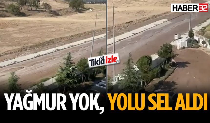 Çünür mahallesinde yollar sele döndü