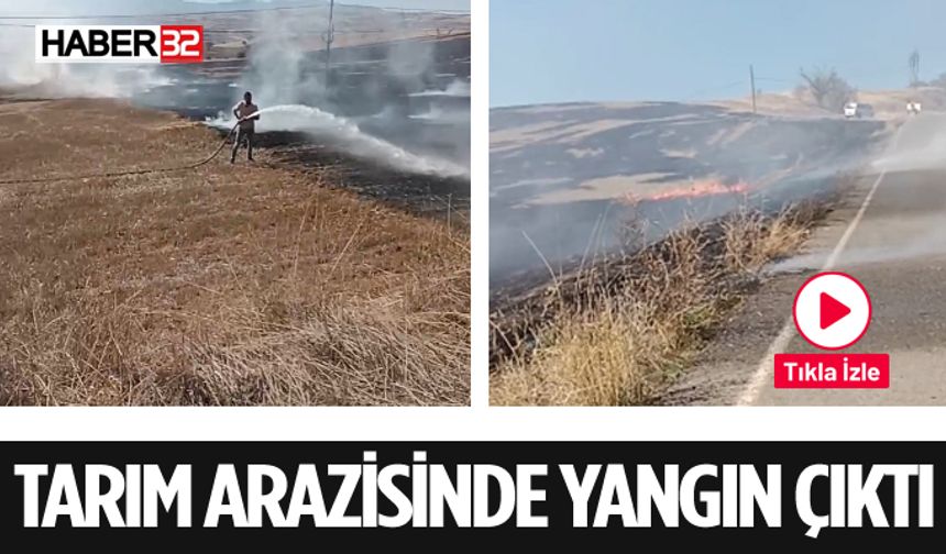 Tarım Arazisinde Yangın Çıktı