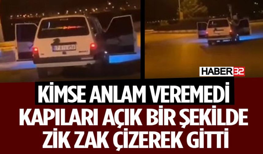 Ön Kapıları Açık Otomobil Trafikte Tehlike Yarattı