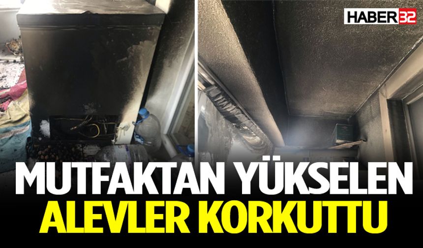 Mutfakta çıkan yangın korkuttu!