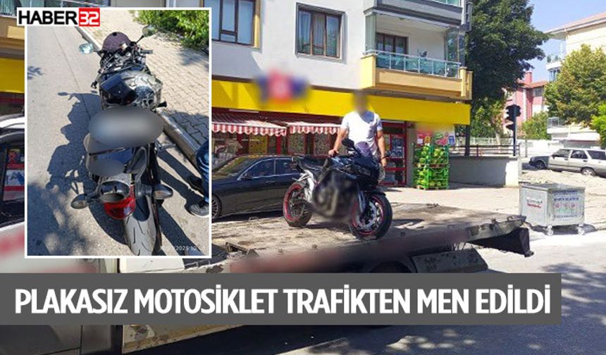 Plakasız Motosiklet Trafikten Men Edildi