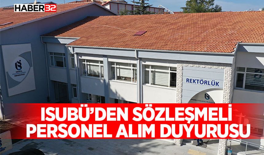 ISUBÜ’den Sözleşmeli Personel Alım Duyurusu