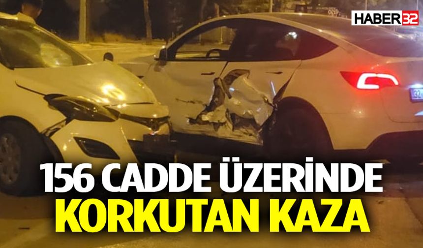 Isparta’da Korkutan Kaza: Otomobile Ortadan Çarptı