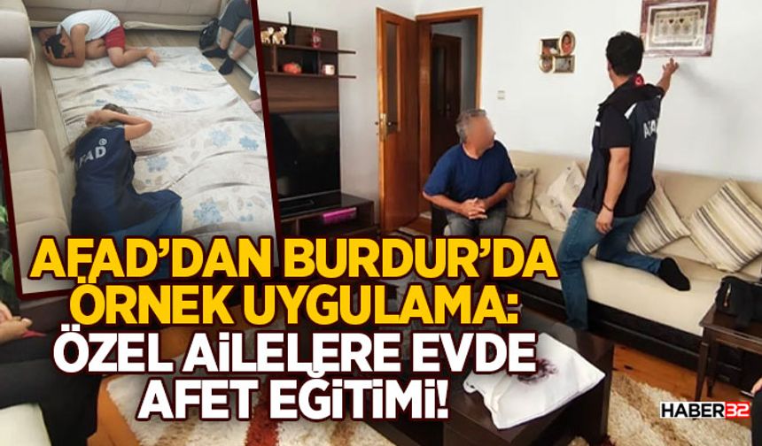 AFAD’dan Burdur’da Örnek Uygulama