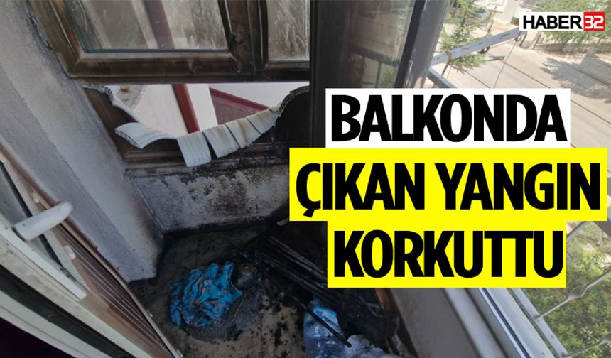 Balkonda Çıkan Yangın Paniğe Neden Oldu