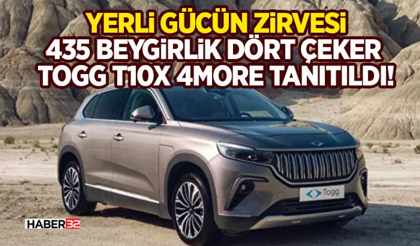 435 Beygirlik Dört Çeker TOGG T10X 4More Tanıtıldı!
