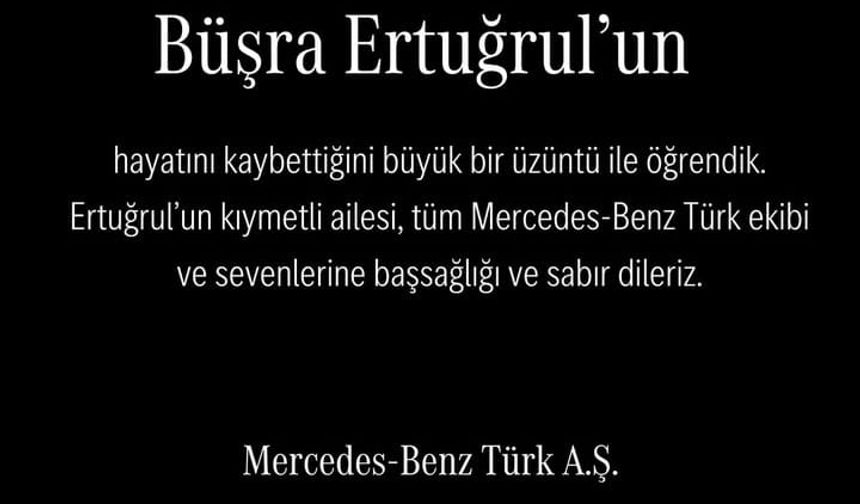 Mercedes-Benz Türk'ten Hüzünlü Veda: Eğitim Uzman Yardımcısı Büşra Ertuğrul Hayatını Kaybetti