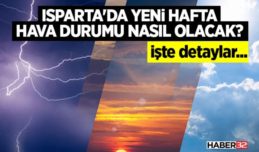 Isparta’da Hafta Sonu Hava Nasıl Olacak?