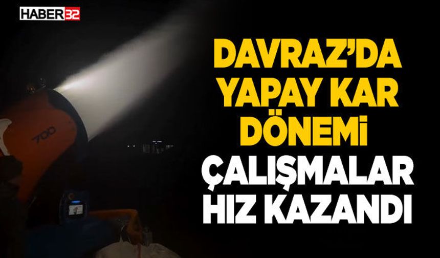 Davraz’da Yapay Kar Dönemi -Çalışmalar Hız Kazandı