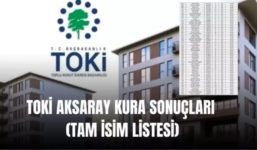 (TAM İSİM LİSTESİ): TOKİ Aksaray kura sonuçları nasıl öğrenilir? TOKİ Aksaray kura sonuçları isim listesi! TOKİ AKSARAY KURA SONUÇLARI