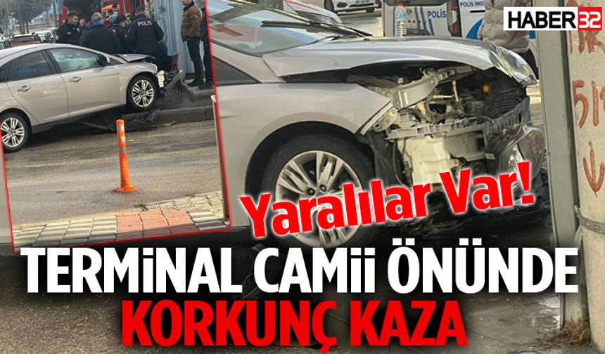 Terminal Camii Önünde Korkunç Kaza Yaralılar Var