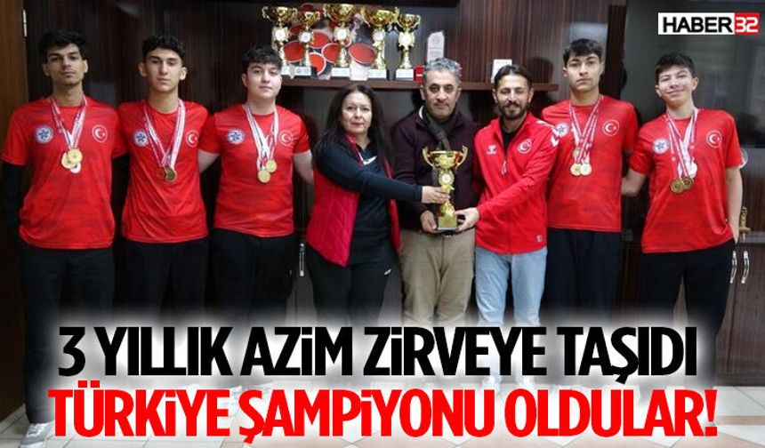 3 Yıllık Azim Zirveye Taşıdı: Türkiye Şampiyonu Oldular!