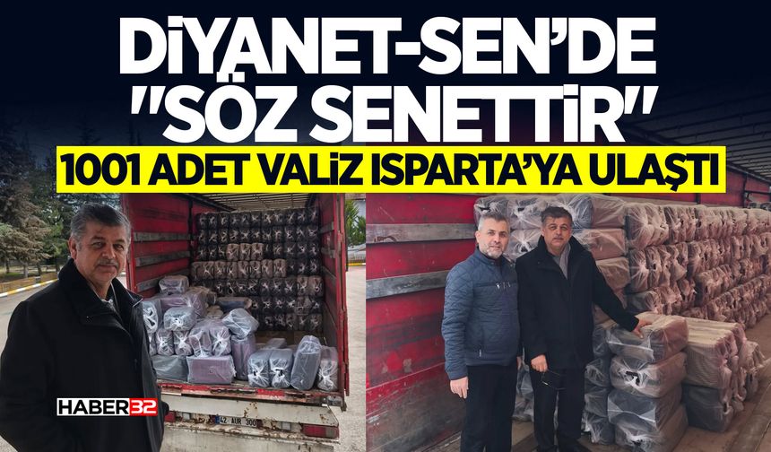 Diyanet-Sen’de "Söz Senettir": 1001 Adet Valiz Isparta’ya Ulaştı