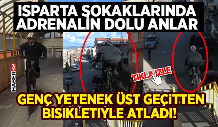 Genç Yetenek Üst Geçitten Bisikletiyle Atladı!