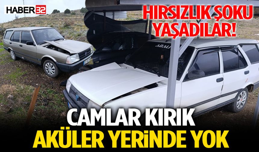 Hırsızlık Şoku Yaşadılar! Camlar Kırık, Aküler Yerinde Yok
