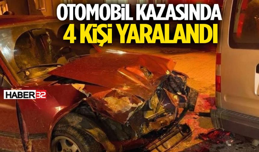 Şarkikaraağaç’ta Otomobil Kazası: 4 Kişi Yaralandı