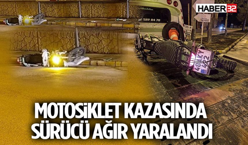 Alkollü sürücünün kullandığı motosiklet kazasında sürücü ağır yaralandı