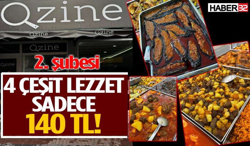 Qzine’de 4 Çeşit Lezzet Sadece 140 Tl!