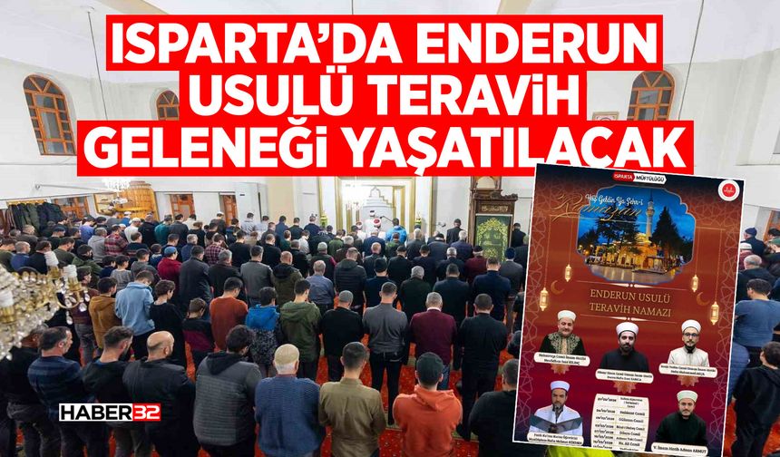 Isparta’da Enderun Usulü Teravih Geleneği Yaşatılacak