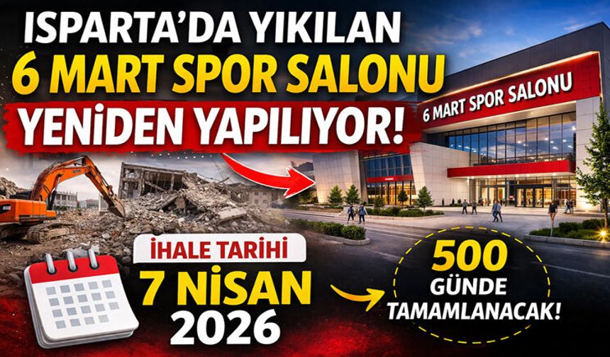 6 Mart Spor Salonu Yeniden Yapılıyor..