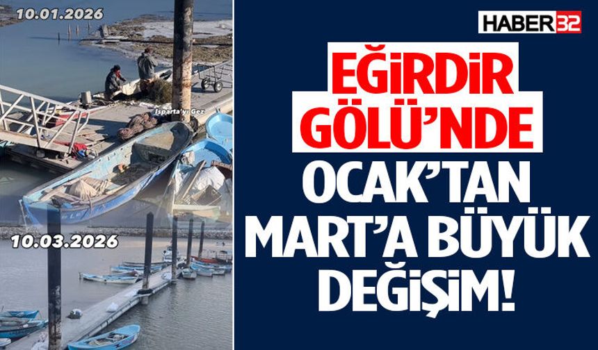 Eğirdir Gölü’nde Ocak’tan Mart’a Büyük Değişim!