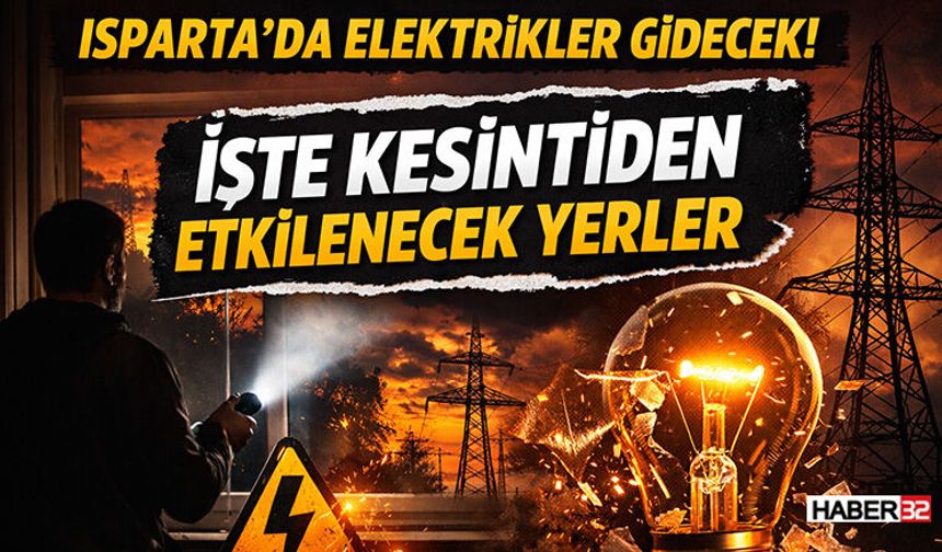 Isparta’da Elektrikler Gidecek! İşte Kesintiden Etkilenecek Yerler
