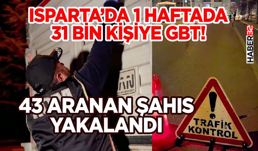 Isparta’da 1 Haftada 31 Bin Kişiye GBT!