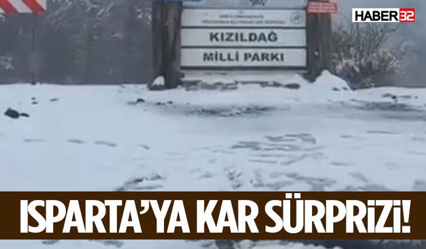 Isparta Yenişarbademli’ye Kar Yağdı