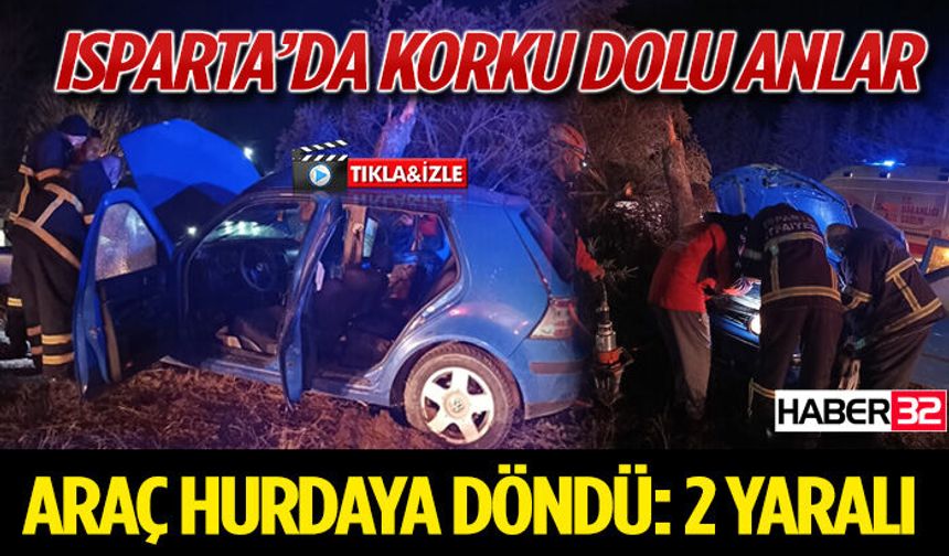 Isparta’da Tek Taraflı Trafik Kazası: 2 Yaralı