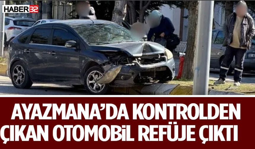 Ayazmana’da Kontrolden Çıkan Otomobil Refüje Çıktı