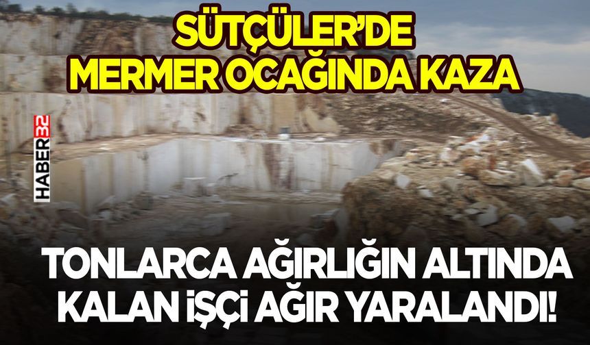 Sütçüler’de Mermer Ocağında Kaza