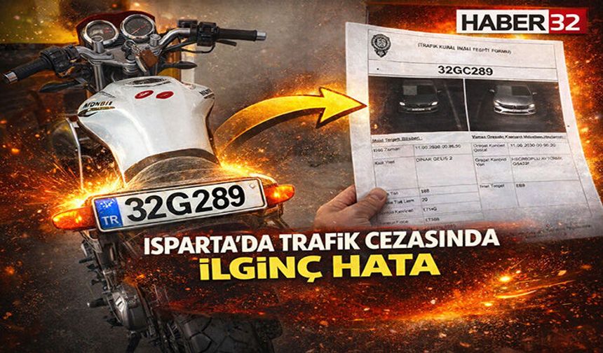 Isparta'da Trafik Cezasında İlginç Hata!