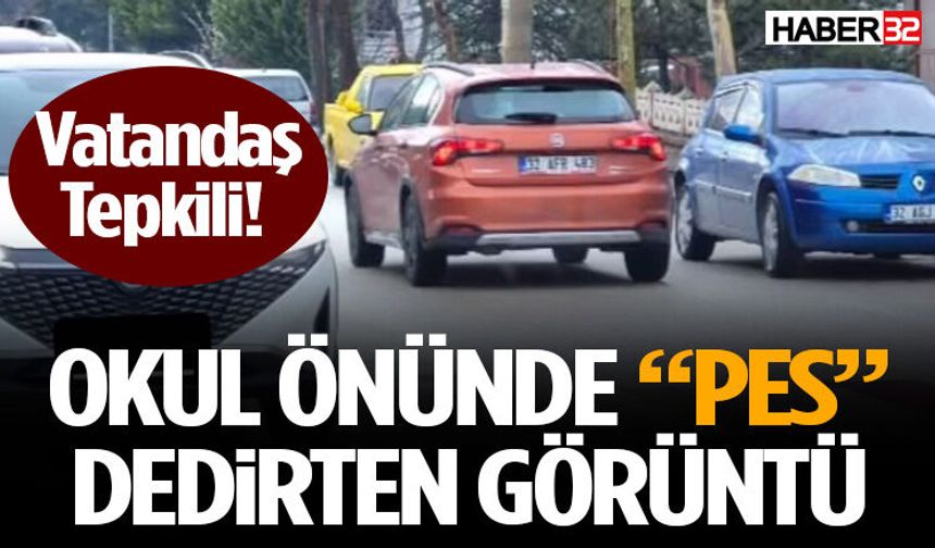 Okul Önünde “Pes” Dedirten Görüntü