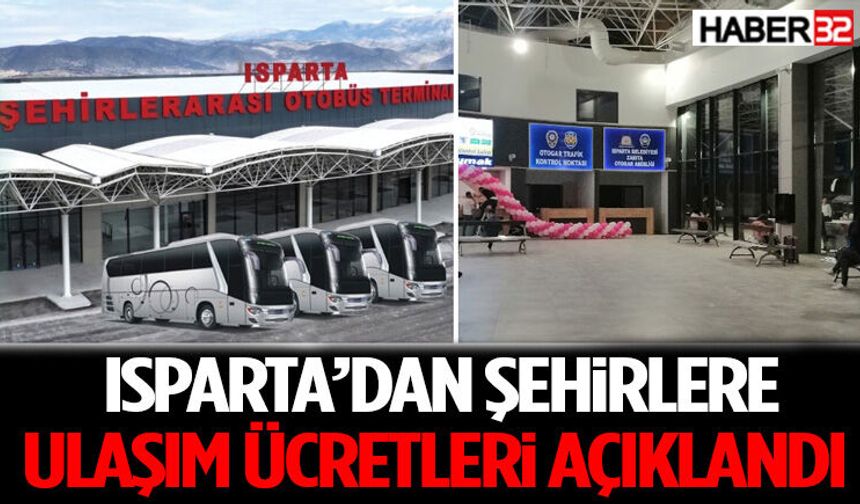 Isparta’dan Şehirlere Ulaşım Ücretleri Açıklandı