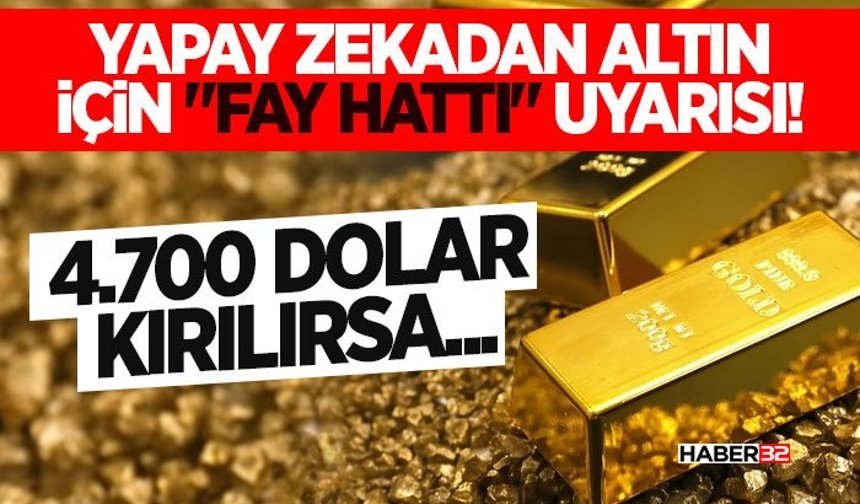 Yapay Zekadan Altın İçin "Fay Hattı" Uyarısı!