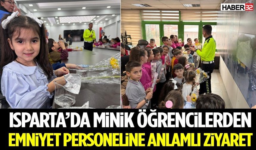 Miniklerinden Polis Haftası’nda Emniyet Müdürlüğüne Anlamlı Ziyaret