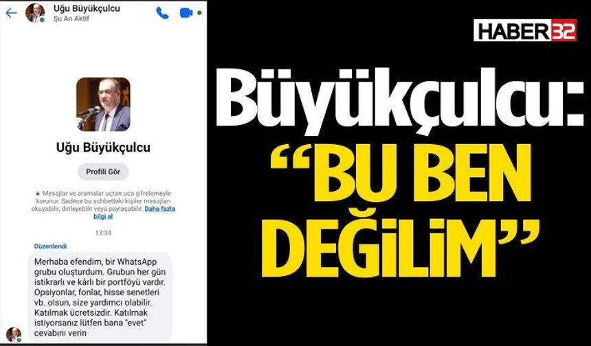 Büyükçulcu’nun Hesabı Çalındı! Sosyal Medyadan Uyardı