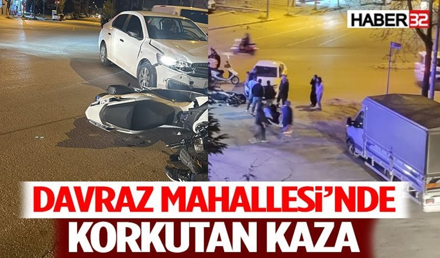 Davraz Mahallesi’nde Korkutan Kaza