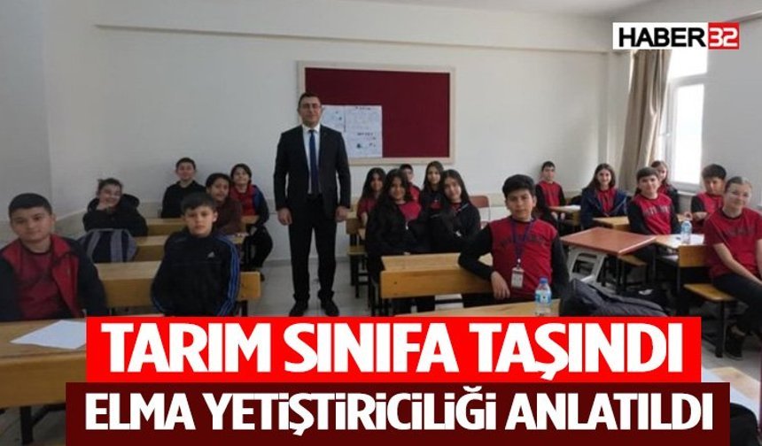 Ortaokul Öğrencilerine Elma Eğitimi! Modern Tarım Teknikleri Öğretildi