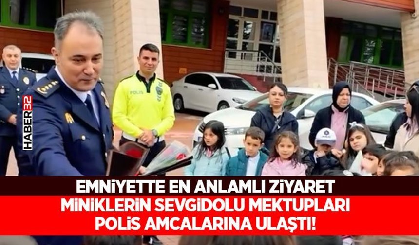 Emniyette En Anlamlı Ziyaret: Miniklerin Sevgi Dolu Mektupları Polis Amcalarına Ulaştı!