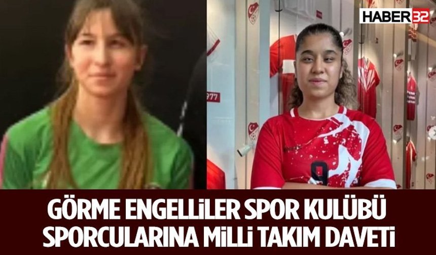 Isparta Görme Engelliler Spor Kulübü Sporcularına Millî Takım Daveti